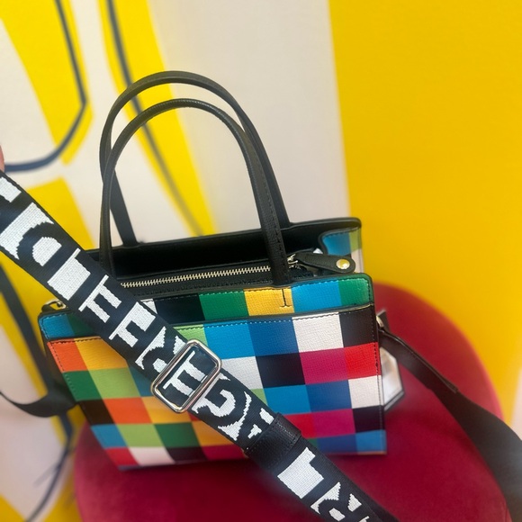 Karl Lagerfeld Maybelle Character Crossbody Bright Colorblock w/coin purse - Picture 3 of 10